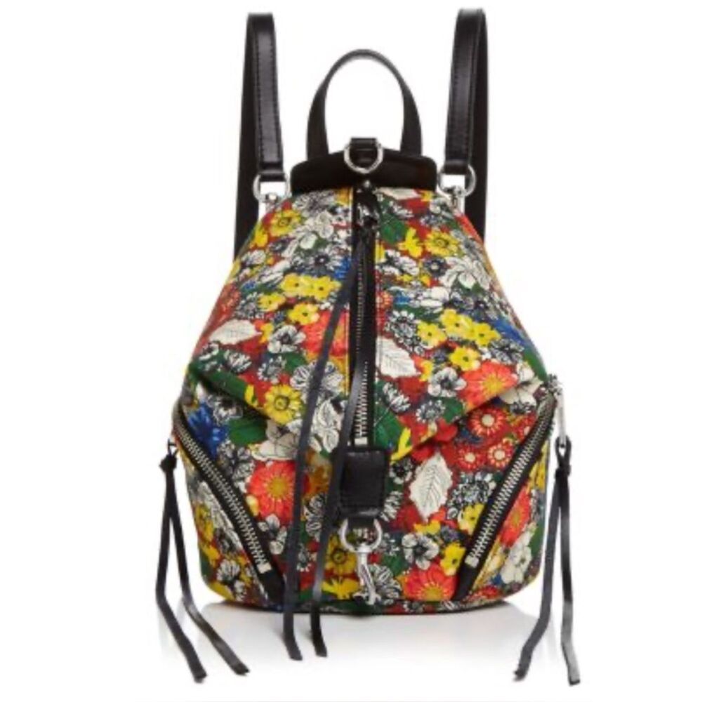 RARE~Rebecca Minkoff Julian Mini Convertible Floral Canvas Backpack